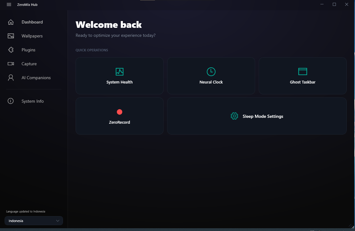 ZeroMix Search Overlay