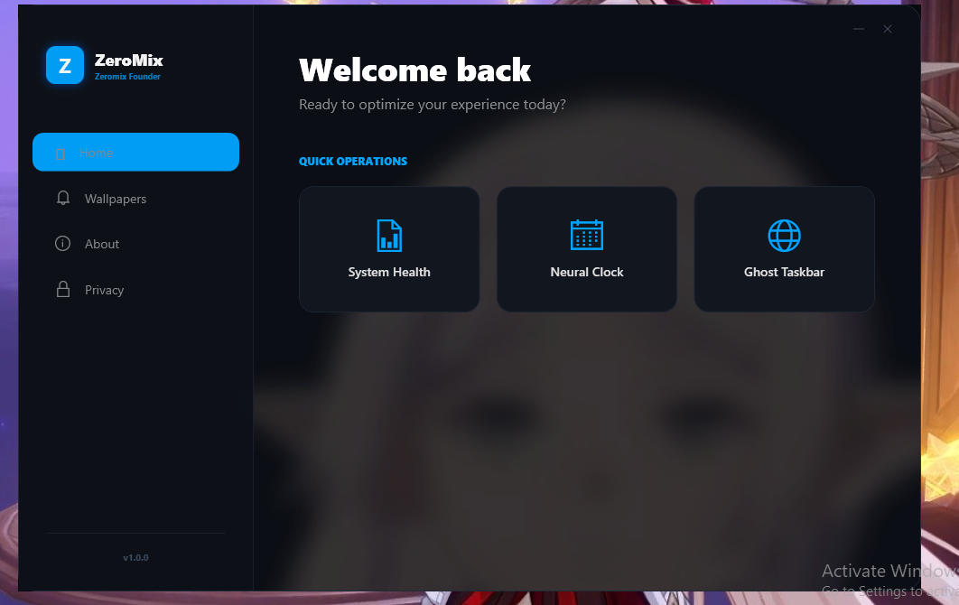ZeroMix Desktop - Overlay Pencarian